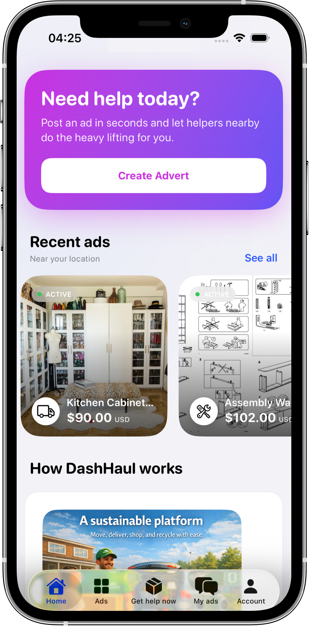 Job confirmed and completed in DashHaul